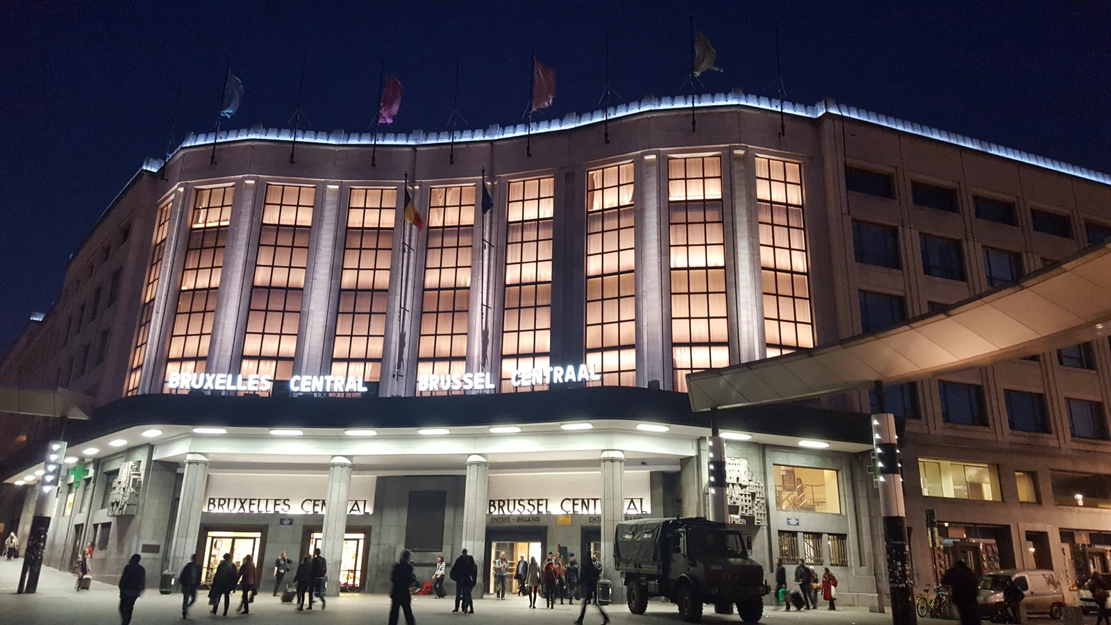 Entrée de la gare de Bruxelles-Central.